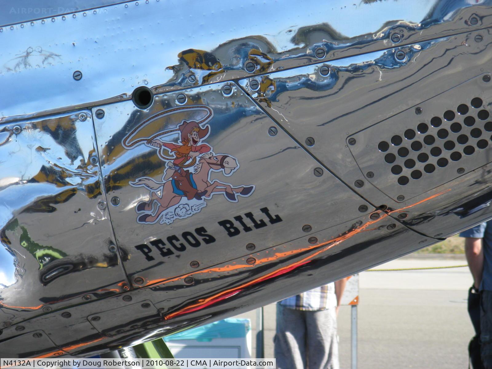 N4132A, 1944 North American P-51D Mustang C/N 122-40985, 1944 North American/Aero Classics P-51D MUSTANG 'Pecos Bill', Packard ROLLS-ROYCE V-1650-7 Merlin 1,695 Hp, logo