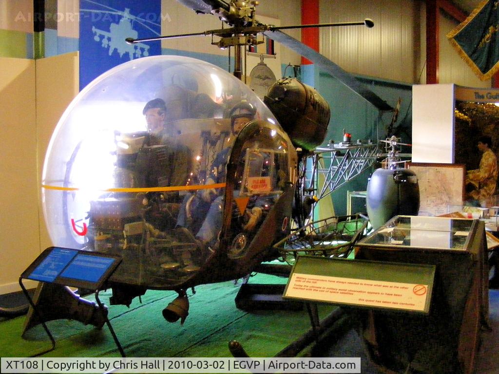 XT108, 1965 Westland Sioux AH.1 C/N 1571, Museum of Army Flying, Middle Wallop
