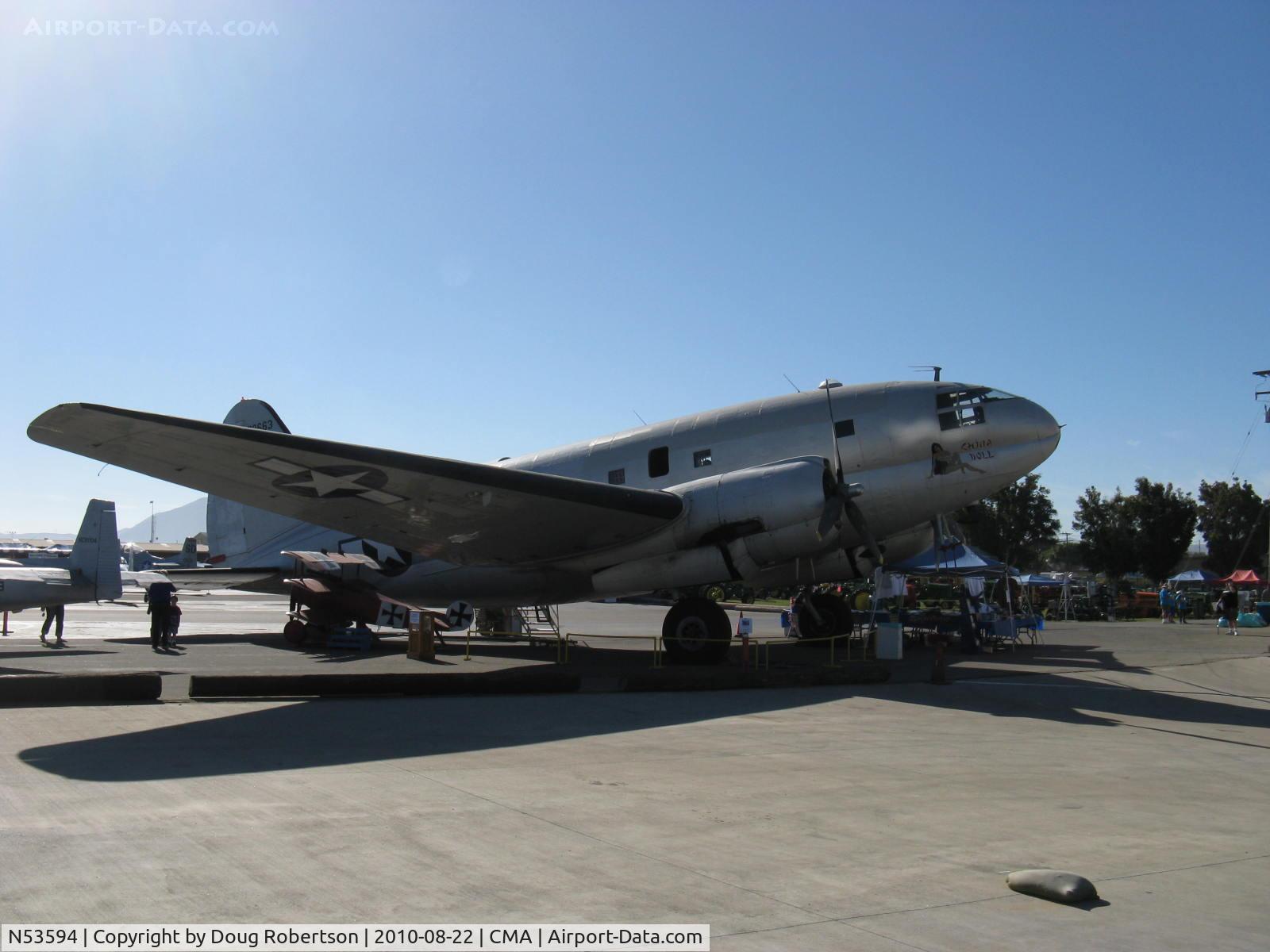 N53594, 1944 Curtiss C-46F Commando C/N 22486, 1944 Curtiss-Wright C-46F 'China Doll' ex 'Humpty Dumpty', two P&W R-2800 Double Wasp 2,000 Hp each