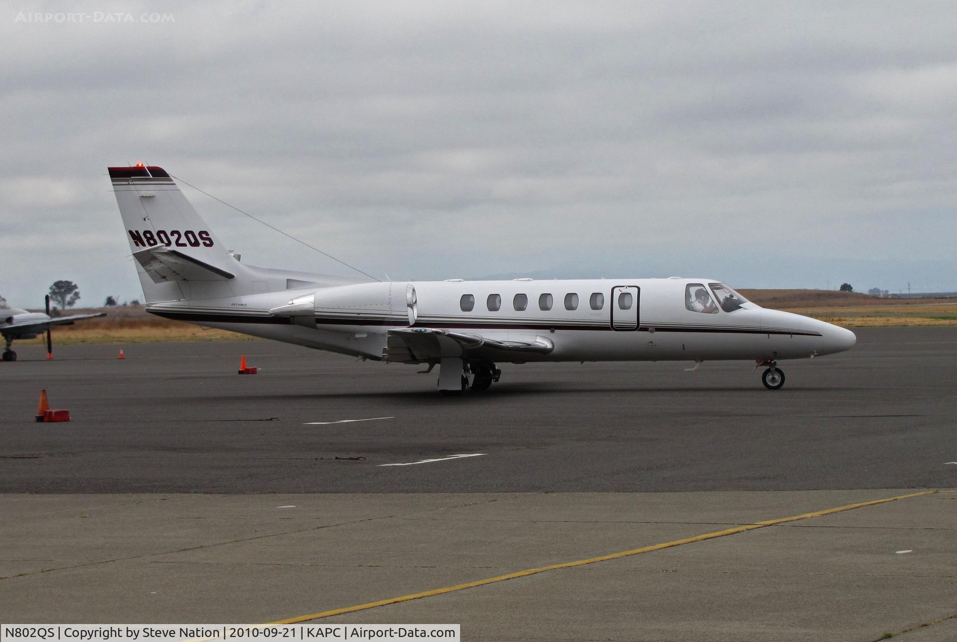 N802QS, 2006 Cessna 560 Citation Encore C/N 560-0706, Netjets 2006 Cessna 560 departing Napa, CA (KAPC) for Santa Barbara, CA (KSBA)