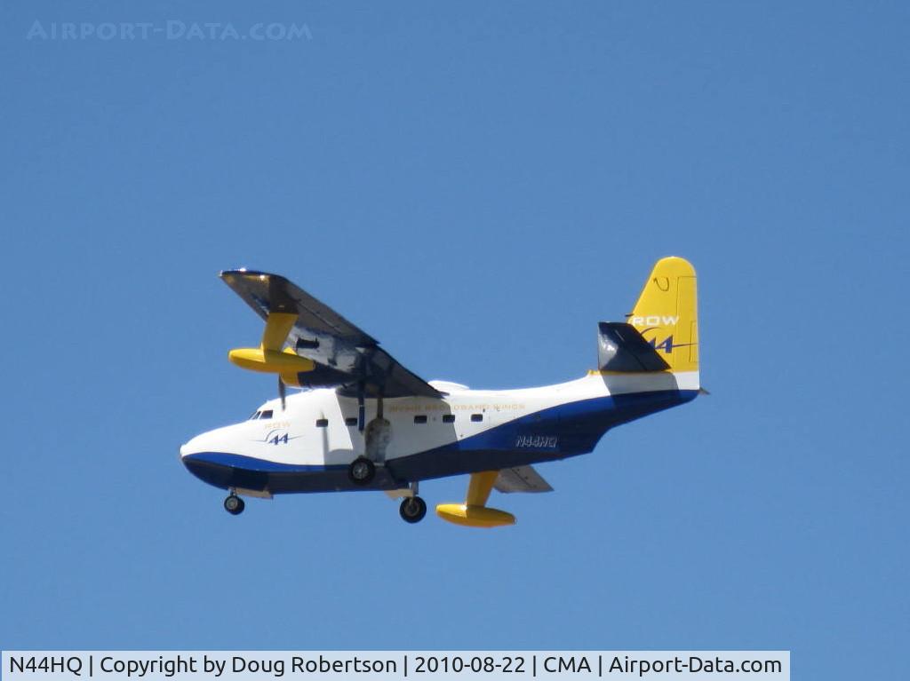 N44HQ, 1950 Grumman HU-16B Albatross C/N G-99, 1950 Grumman HU-16B ALBATROSS, two Wright R-1820-76A 1,425 Hp each, down & dirty low-speed pass