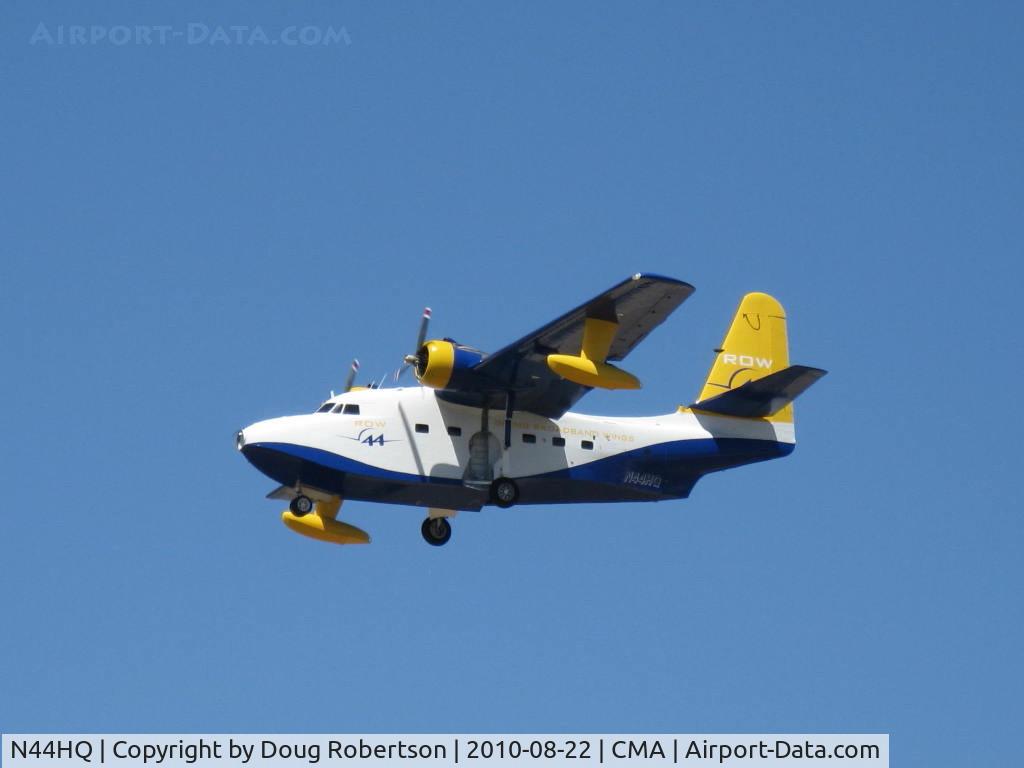 N44HQ, 1950 Grumman HU-16B Albatross C/N G-99, 1950 Grumman HU-16B ALBATROSS, two Wright R-1820-76A 1,425 Hp each, down & dirty low-speed pass