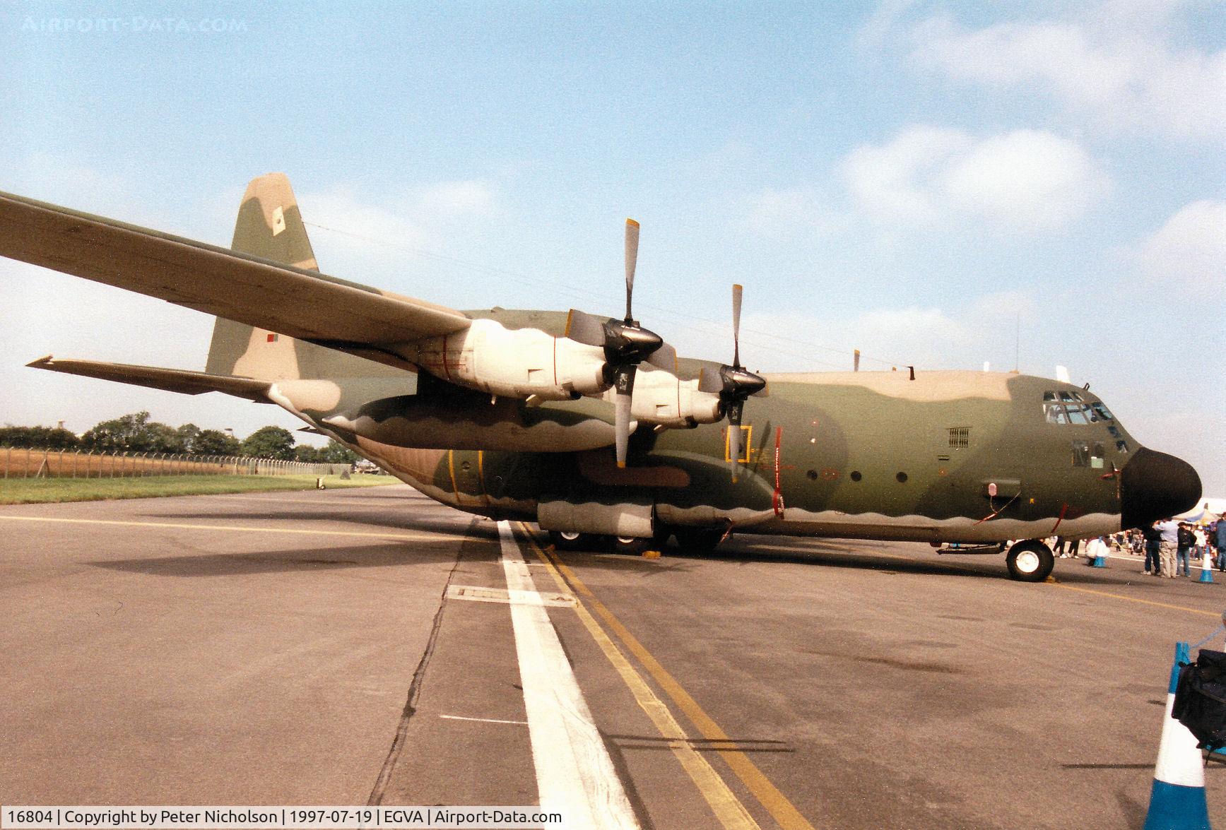 16804, Lockheed C-130H Hercules C/N 382-4777, C-130H Hercules of 501 Esquadron Portuguese Air Force on display at the 1997 Intnl Air Tattoo at RAF Fairford.