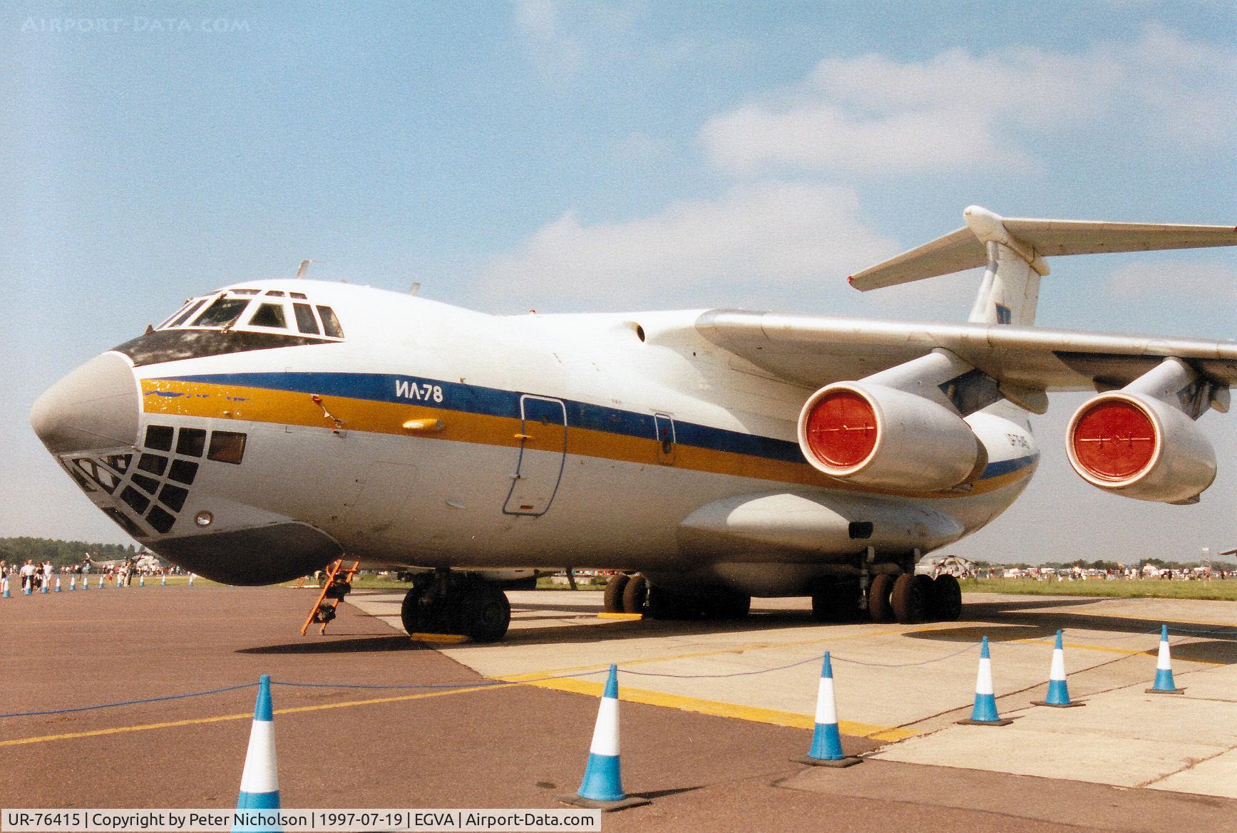 UR-76415, 1987 Ilyushin Il-76 C/N 0083481440, Ukrainian Air Force Il-78 Midas on display at the 1997 Intnl Air Tattoo at RAF Fairford.