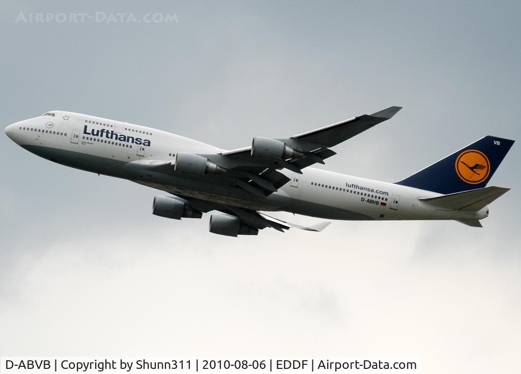 D-ABVB, 1988 Boeing 747-430 C/N 23817, Taking off rwy 25R