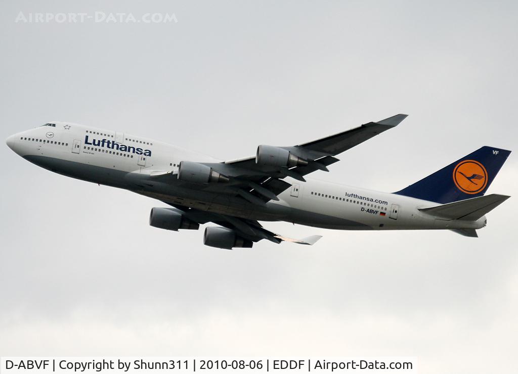 D-ABVF, 1990 Boeing 747-430 C/N 24761, Taking off rwy 25R