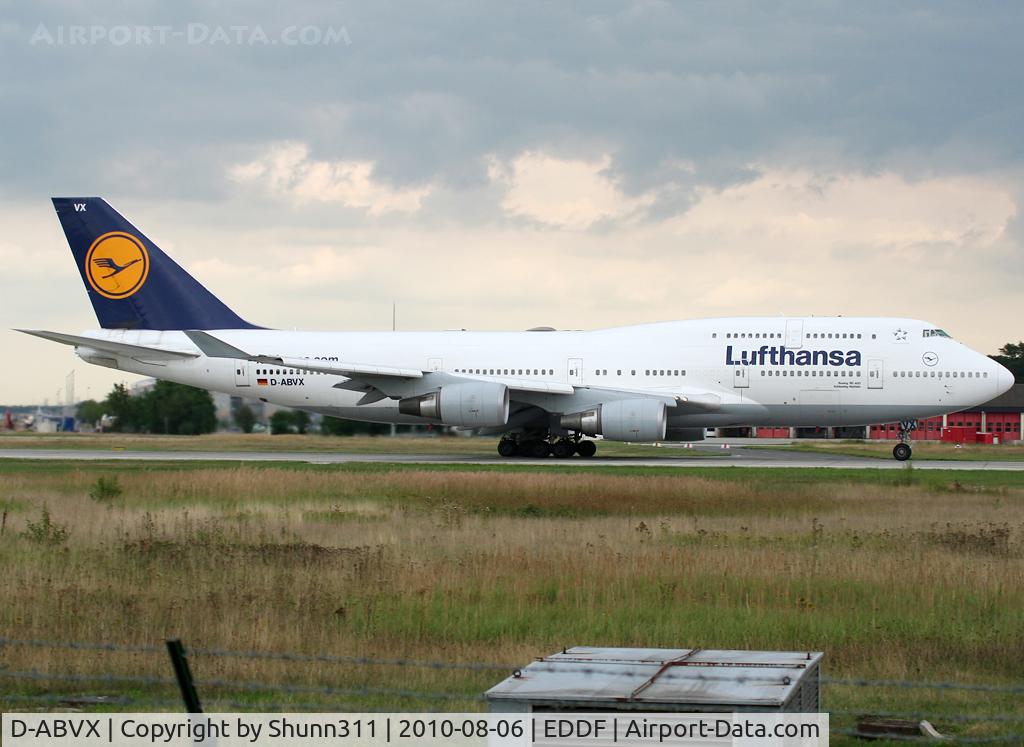 D-ABVX, 1999 Boeing 747-430 C/N 29868, Taking off rwy 18