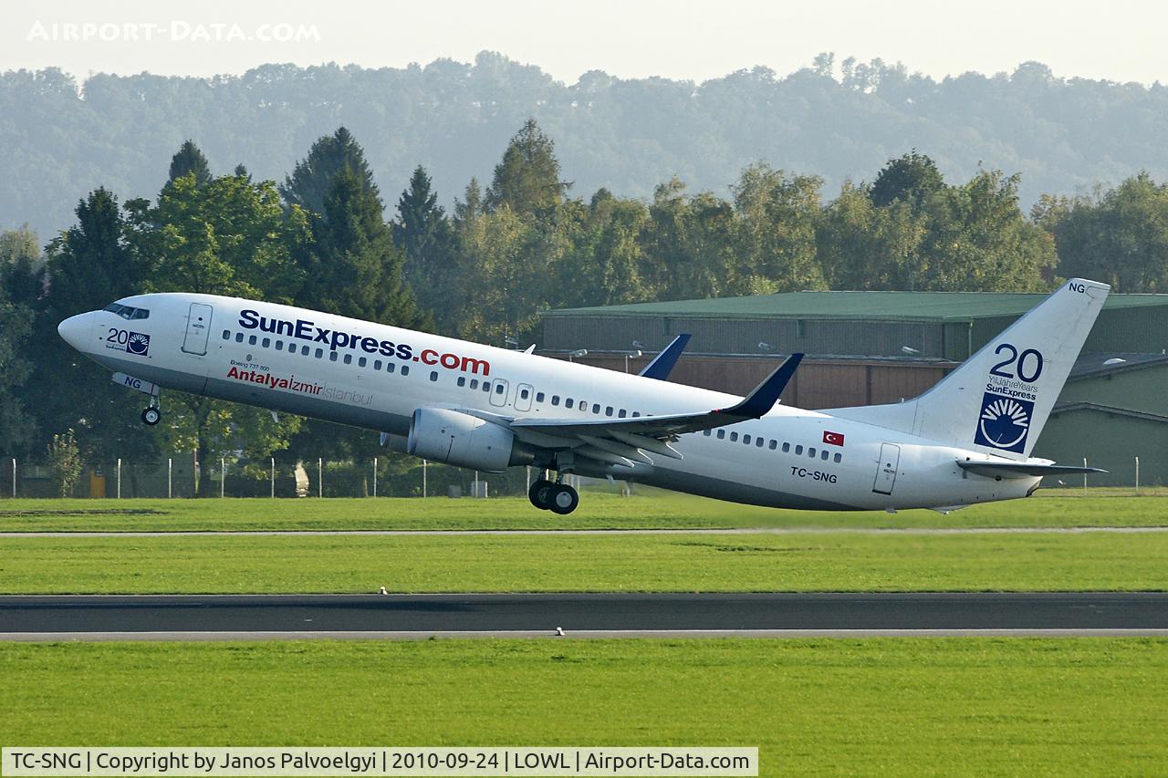 TC-SNG, 2008 Boeing 737-8HC C/N 36530, SunExpress Boeing B737-8HC take-off to LTAI/AYT