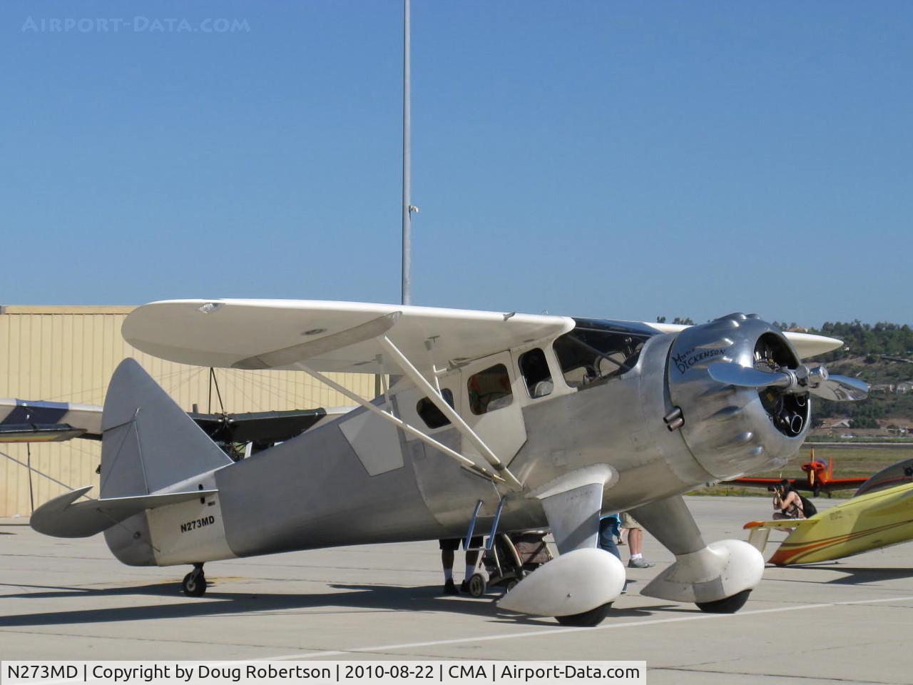 N273MD, 2008 Dickenson Howard DGA-21 (Replicate) C/N 001, 2008 Dickenson HOWARD DGA-21 'Mr. Dickenson', Pratt & Whitney R-1340-57 WASP 600 Hp