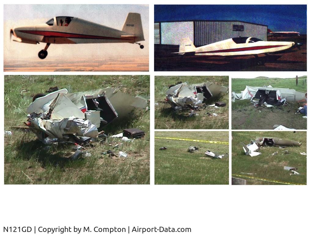 N121GD, 1994 Bushby Mustang II C/N M-II-1217, Before and After crash