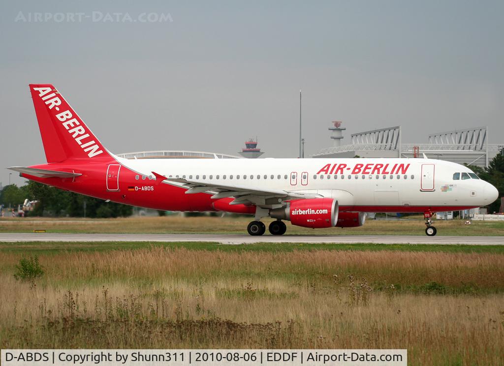 D-ABDS, 2007 Airbus A320-214 C/N 3289, Taking off rwy 18