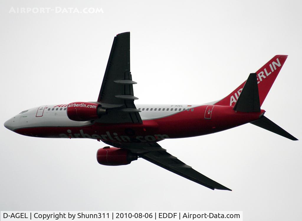 D-AGEL, 1997 Boeing 737-75B C/N 28110, Taking off rwy 25R