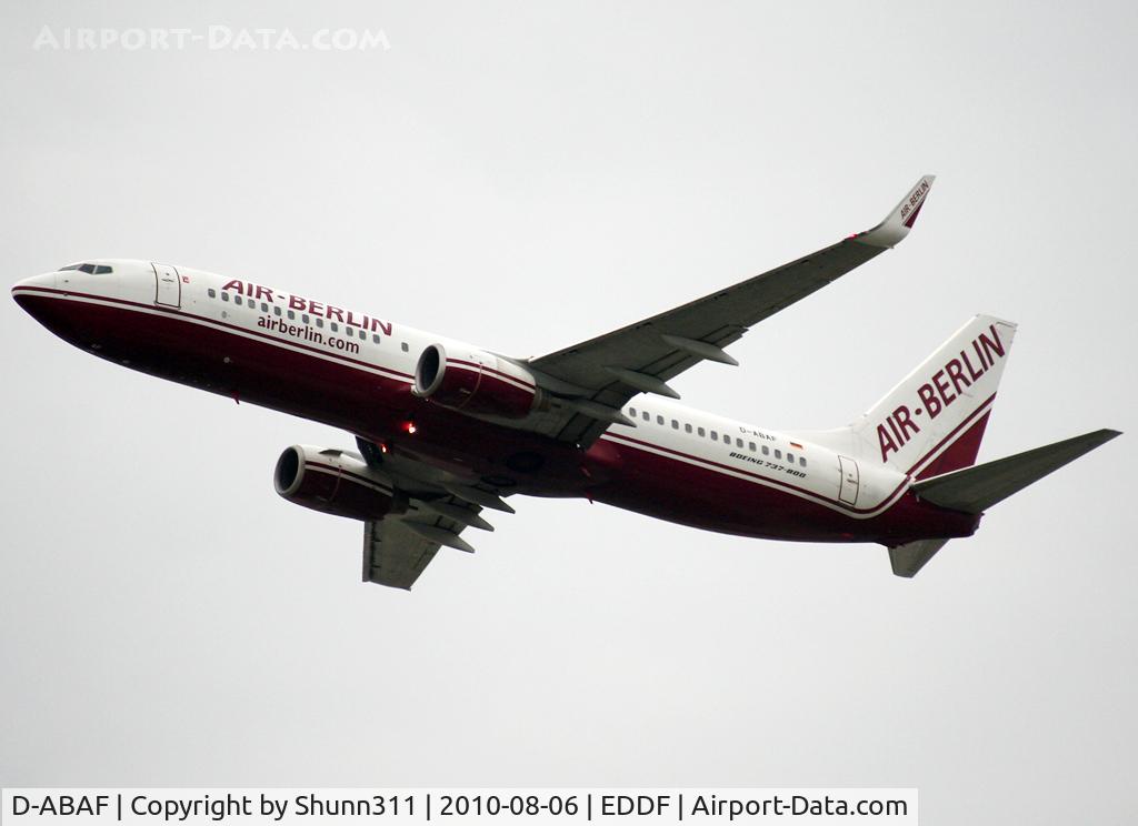 D-ABAF, 2001 Boeing 737-86J C/N 30878, Taking off rwy 25R