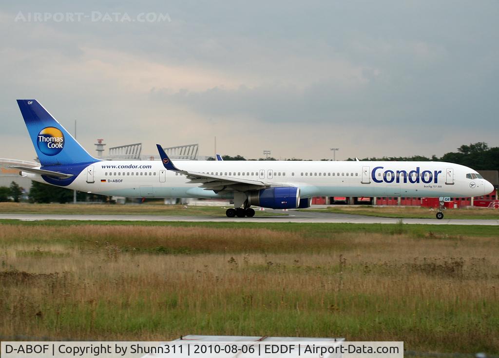 D-ABOF, 1999 Boeing 757-330 C/N 29013, Taking off rwy 18