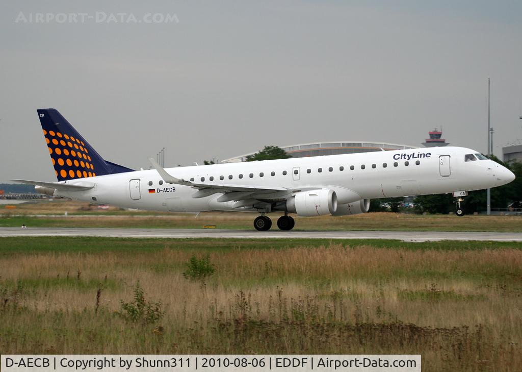 D-AECB, 2009 Embraer 190LR (ERJ-190-100LR) C/N 19000332, Taking off rwy 18