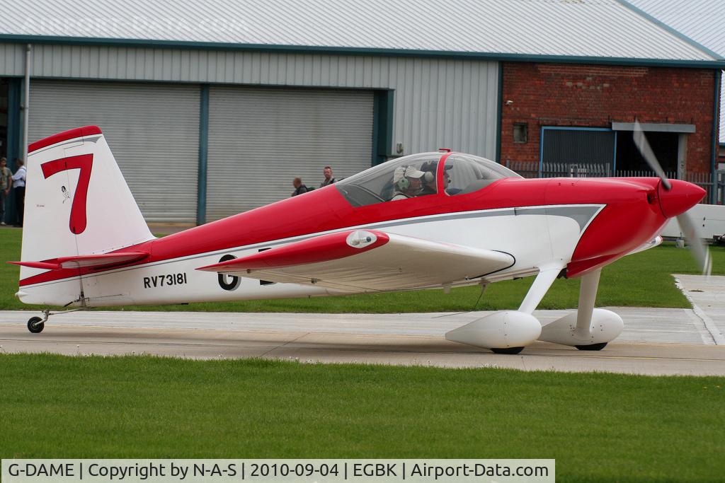 G-DAME, 2009 Vans RV-7 C/N 73181, LAA Rally 2010