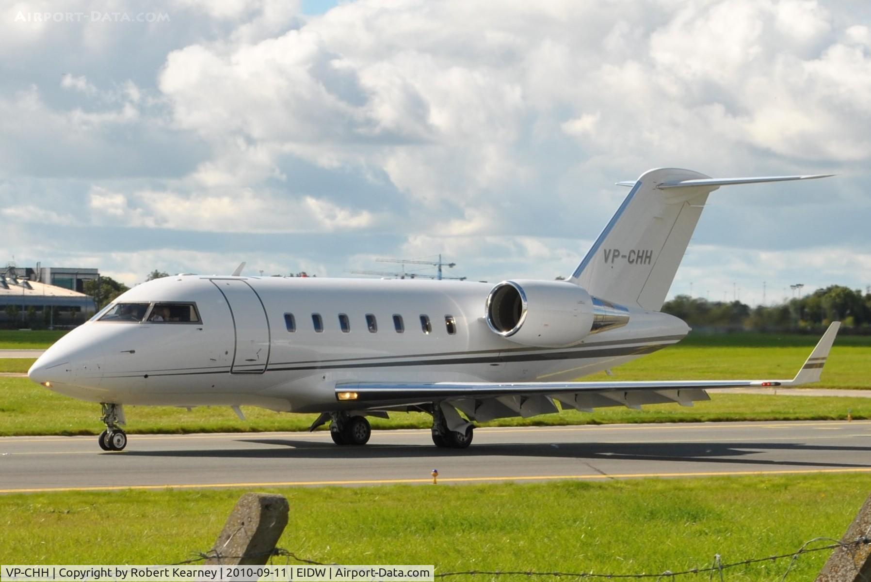 VP-CHH, 2007 Bombardier Challenger 605 (CL-600-2B16) C/N 5716, Taxiing in after arrival