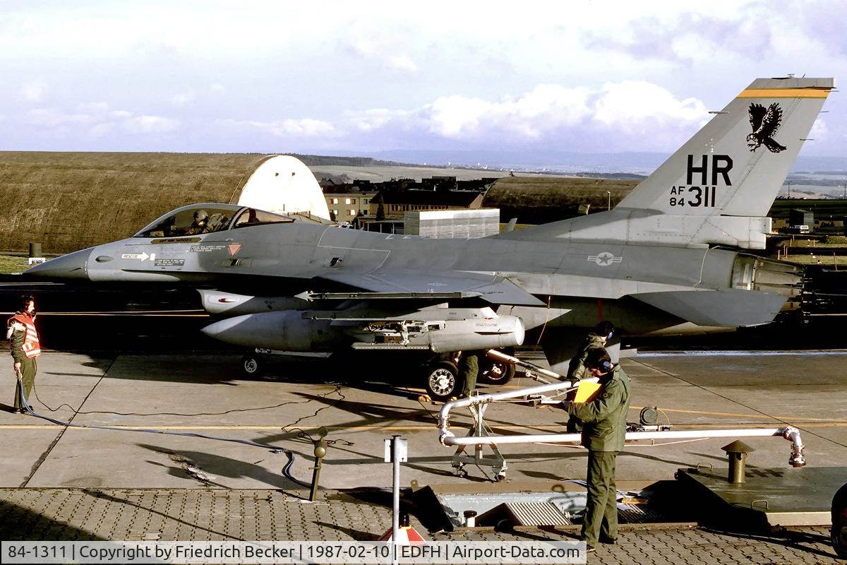 84-1311, 1984 General Dynamics F-16C Fighting Falcon C/N 5C-148, refuelling between two missions