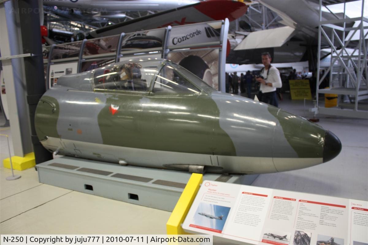 N-250, Hawker Hunter F.6 C/N 8920, on display at Duxford muséum