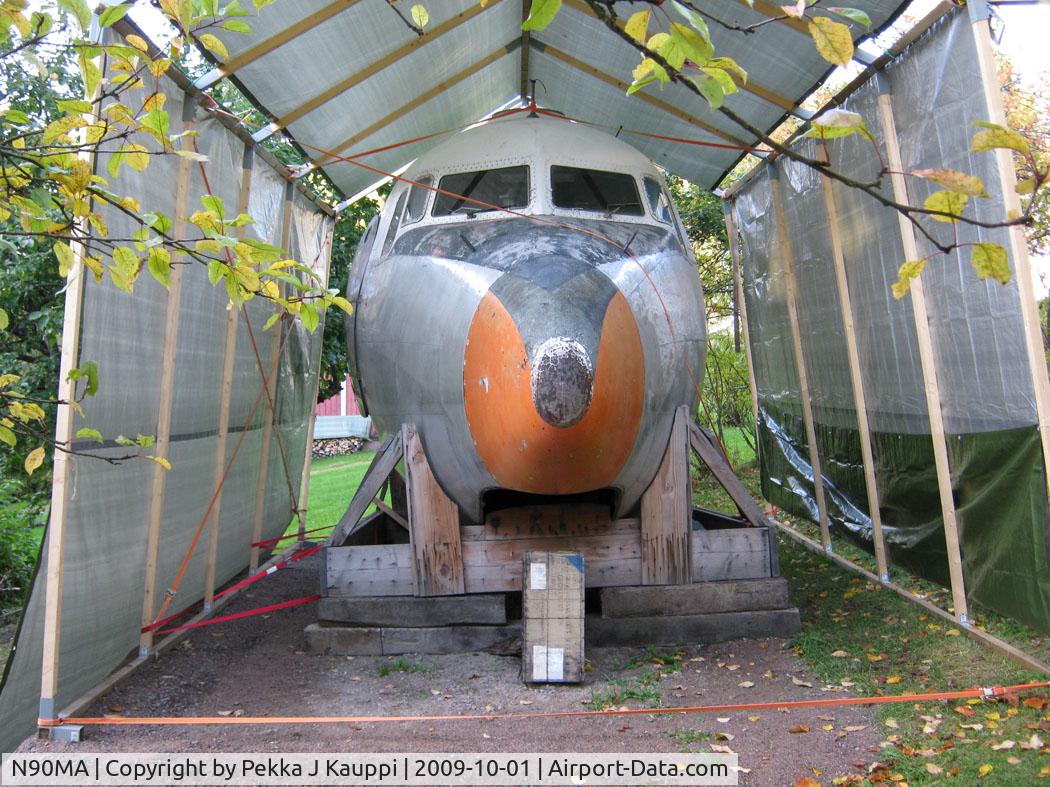 N90MA, 1949 Douglas DC-6 C/N 43128, I Bought nose section of this aircraft and had it shipped to Finland. It's been under restoration and to be made as flight simulator.