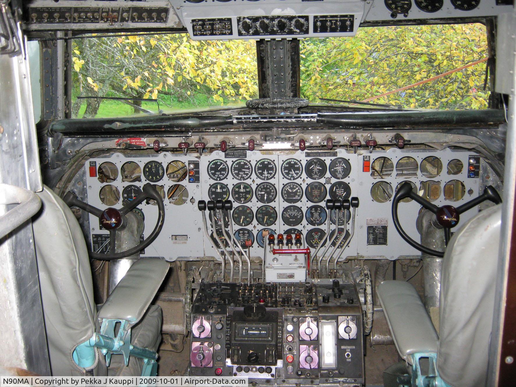 N90MA, 1949 Douglas DC-6 C/N 43128, The Cockpit is getting parts installed as they are found in different parts of the world...