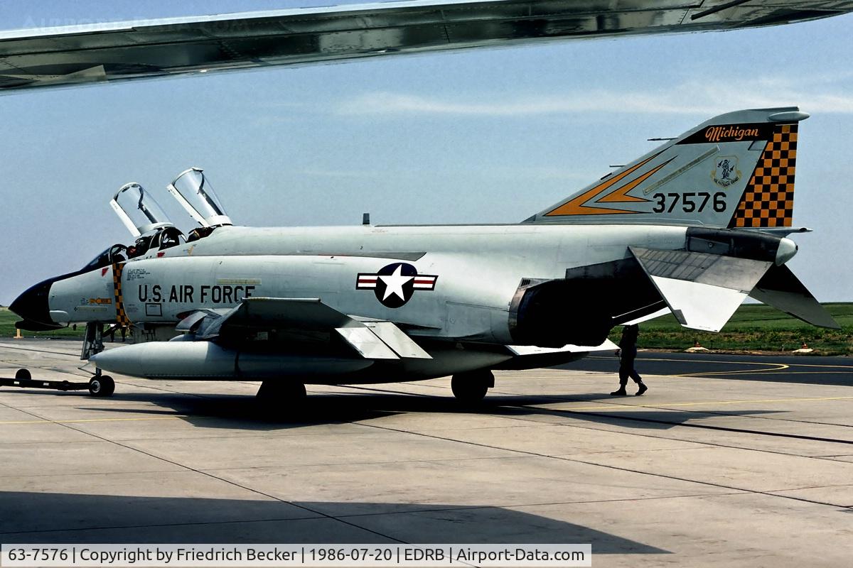 63-7576, 1963 McDonnell F-4C Phantom II C/N 625, Michigan ANG F-4C destined to be a battle damage repair aircraft at Bitburg AB, what a crime ...