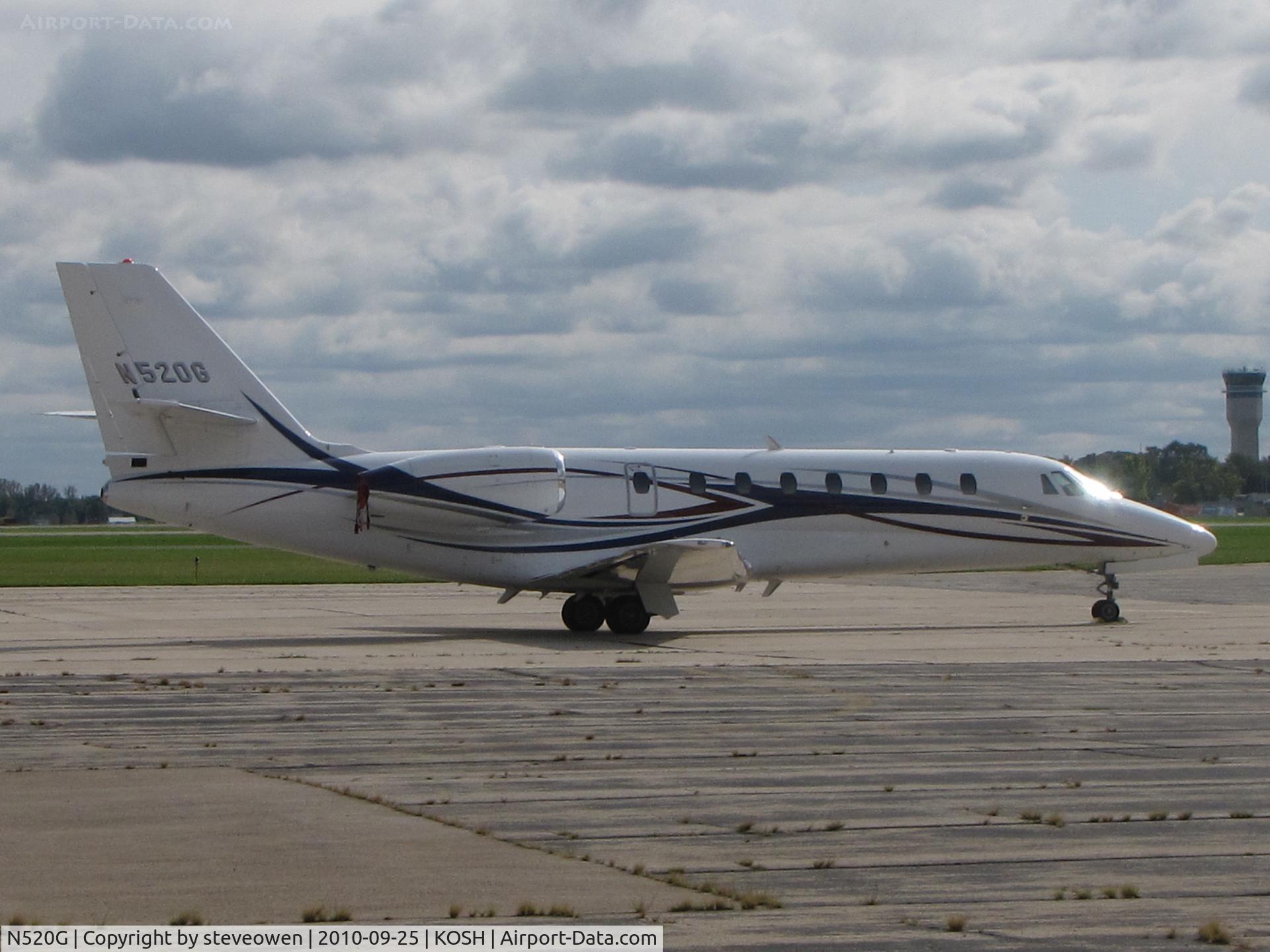 N520G, 2008 Cessna 680 Citation Sovereign C/N 680-0243, Basler ramp on a sunny day @KOSH