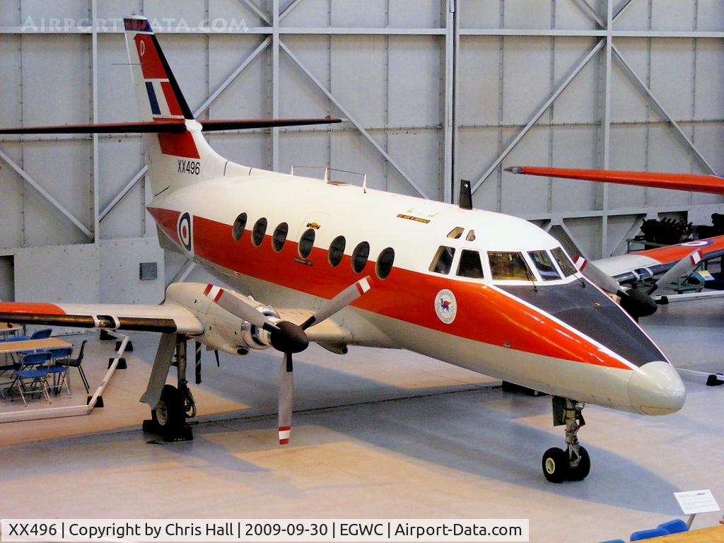 XX496, 1975 Scottish Aviation HP-137 Jetstream T.1 C/N 276, originally designed by Handley Page Limited as an executive light transport/feederliner the HP137 Jetstream first flew at Radlett in August 1967 but after the company went into liquidation in August 1969 production transferred to Scottish Aviation Ltd