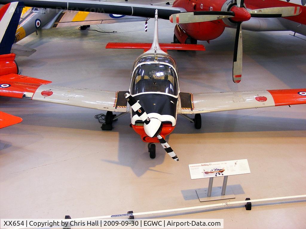XX654, 1974 Scottish Aviation Bulldog T.1 C/N BH.120/312, Preserved at the RAF Museum, Cosford