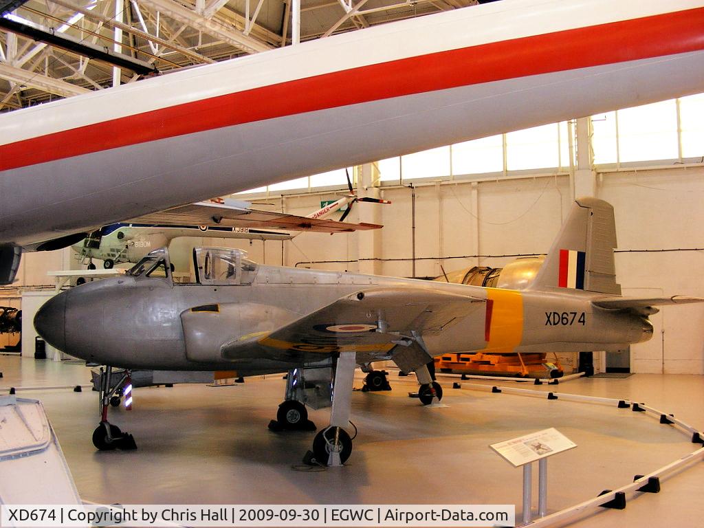 XD674, 1955 Hunting Percival P-84 Jet Provost T.1 C/N PAC/84/001, Preserved at the RAF Museum, Cosford