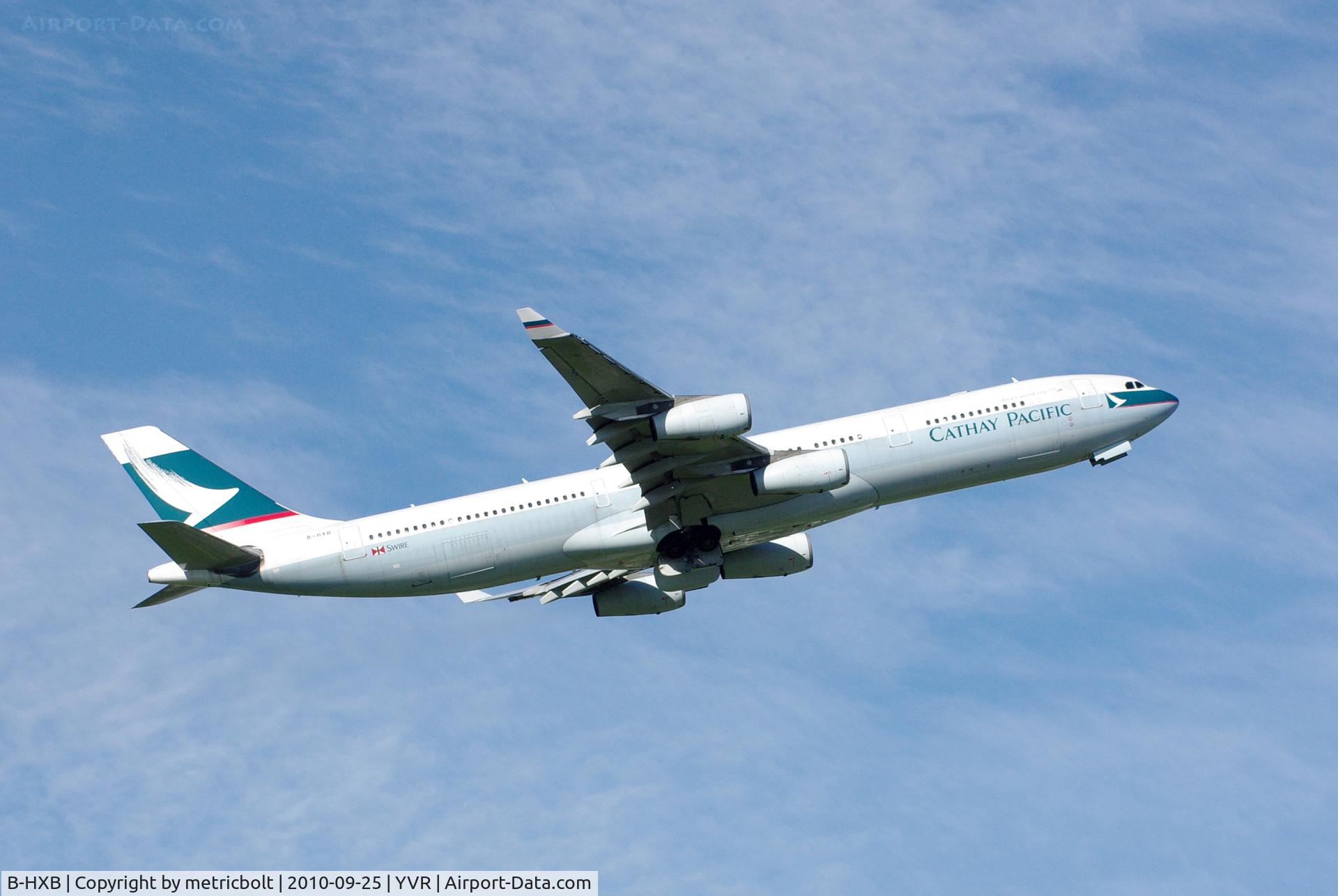 B-HXB, 1996 Airbus A340-313 C/N 137, operating as CX839 to HKG