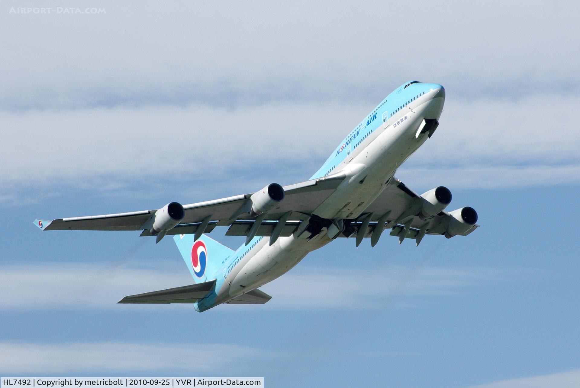 HL7492, Boeing 747-4B5 C/N 26397, Operating as KE72 YVR-ICN