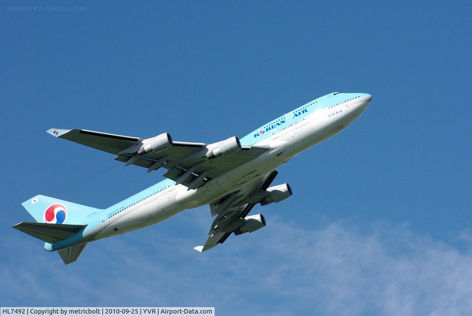 HL7492, Boeing 747-4B5 C/N 26397, Operating as KE72 YVR-ICN