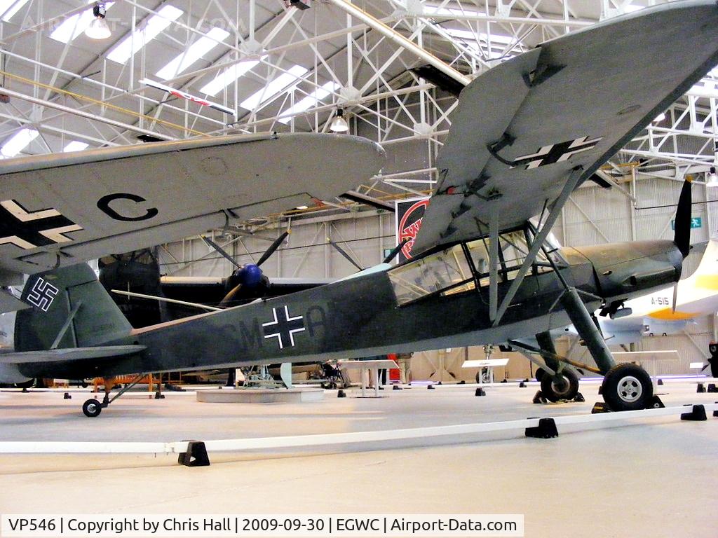 VP546, Fieseler Fi-156C-7 Storch C/N 475081, Fieseler Fi.156 C-7 Storch, preserved at the RAF Museum, Cosford