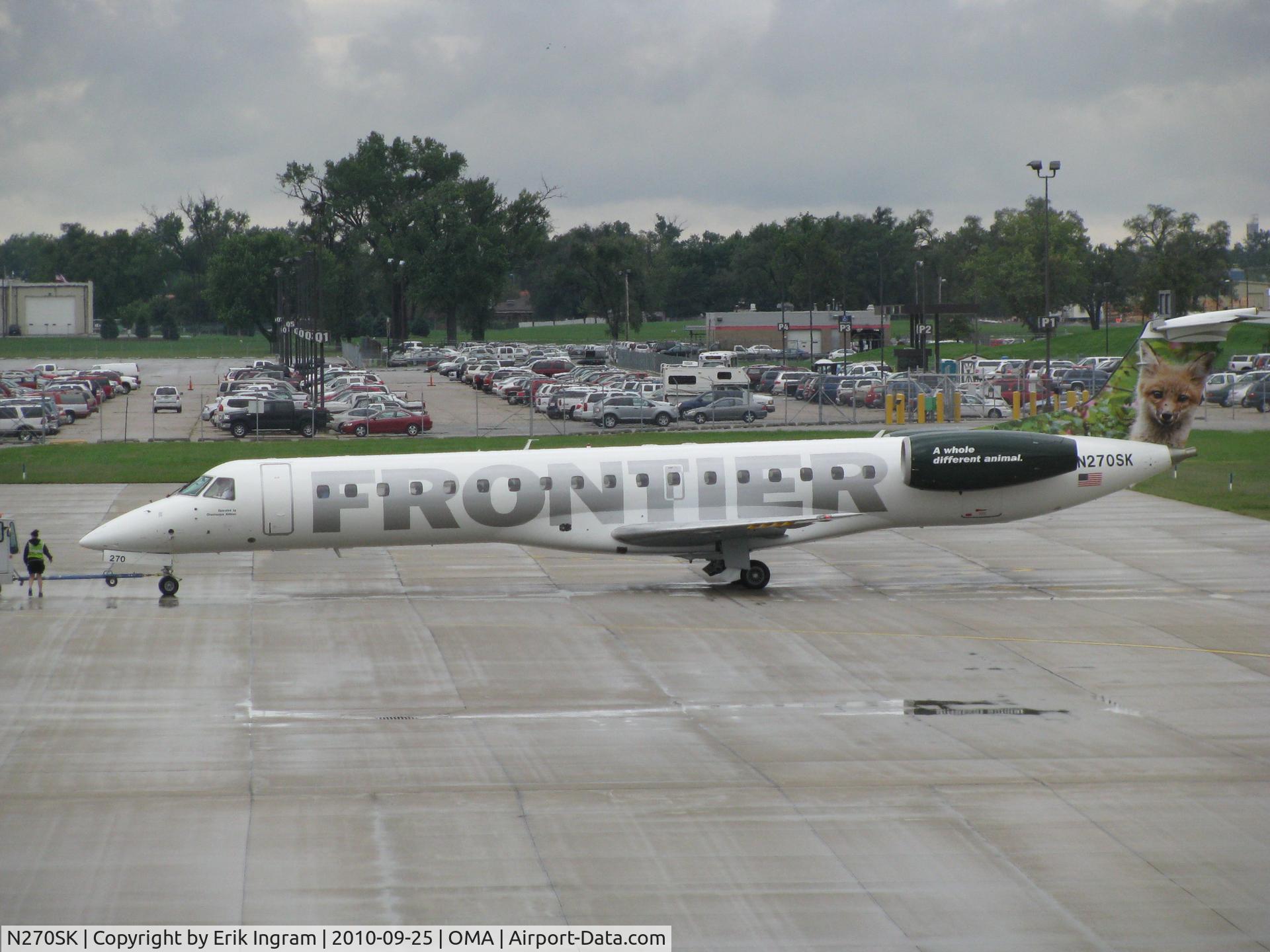 N270SK, 2000 Embraer ERJ-145LR (EMB-145LR) C/N 145304, Now in Frontier colors with a baby fox tail.