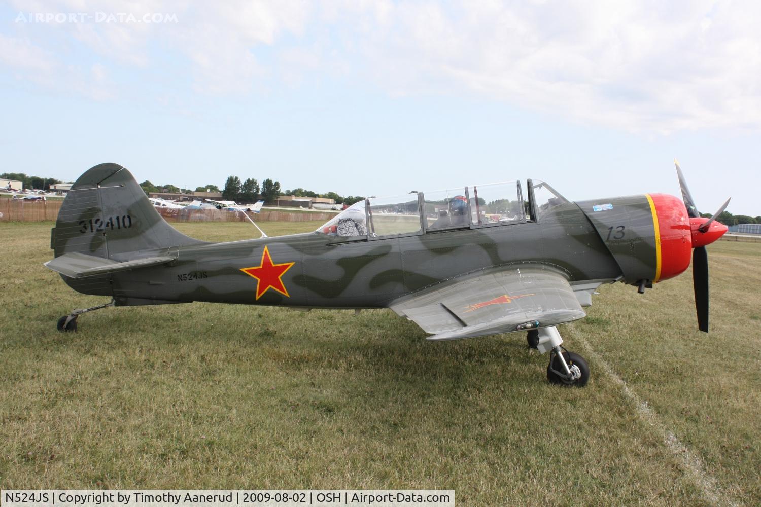 N524JS, 2003 Yakovlev (Aerostar) Yak-52TW C/N 0312410, 2003 S C Aerostar S A YAK-52TW, c/n: 0312410