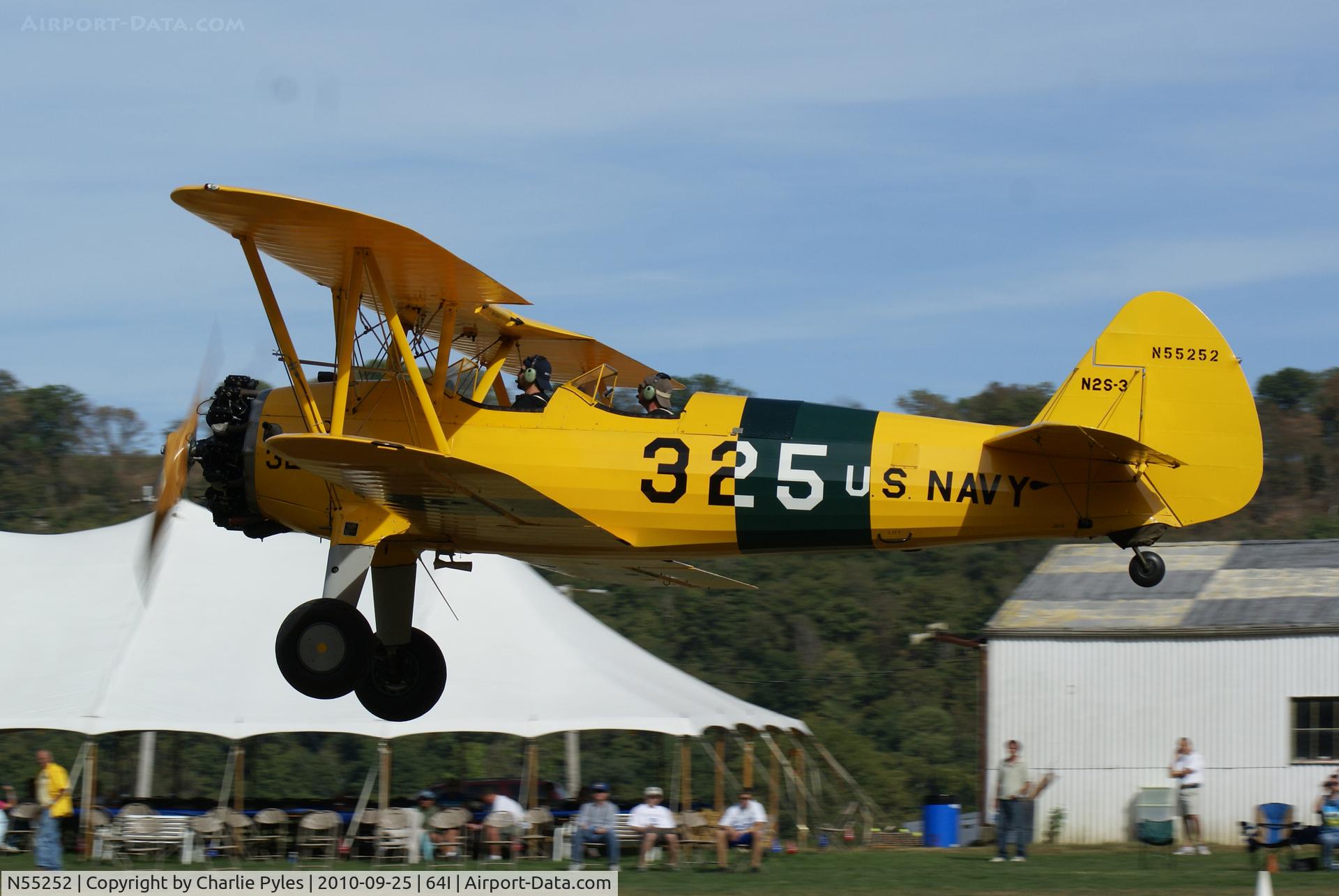 N55252, 1940 Boeing A75N1(PT17) C/N 75-107, Nice looking Stearman A75N1 as an N2S-3.