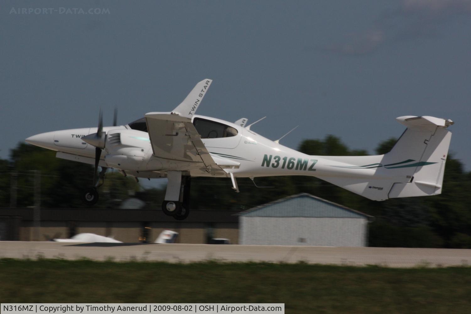 N316MZ, 2007 Diamond DA-42 Twin Star C/N 42.AC054, 2007 Diamond Aircraft Ind Inc DA 42, c/n: 42.AC054