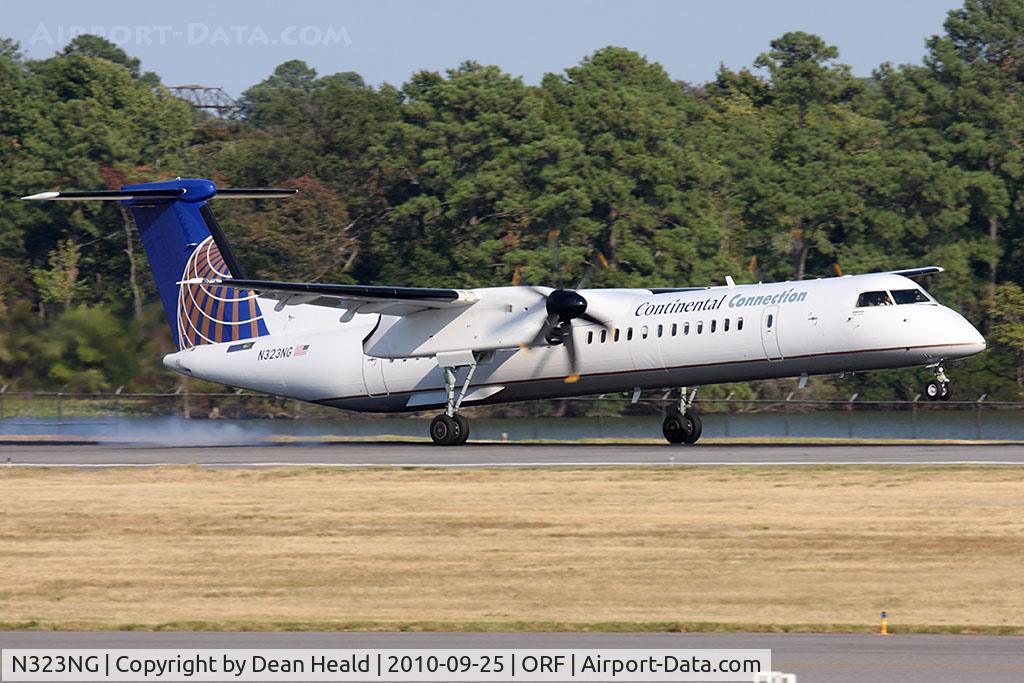 N323NG, 2010 Bombardier DHC-8-402 Dash 8 C/N 4323, Continental Connection (Colgan Air) N323NG landing RWY 23.