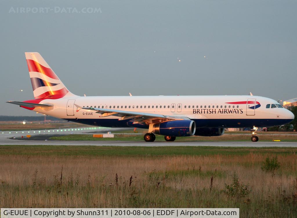 G-EUUE, 2002 Airbus A320-232 C/N 1782, Taking off rwy 18