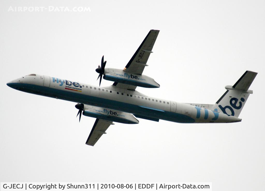 G-JECJ, 2005 De Havilland Canada DHC-8-402Q Dash 8 C/N 4110, Taking off rwy 25R