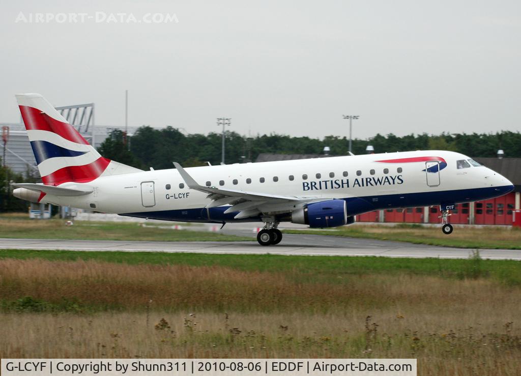 G-LCYF, 2009 Embraer 170STD (ERJ-170-100STD) C/N 17000298, Taking off rwy 18