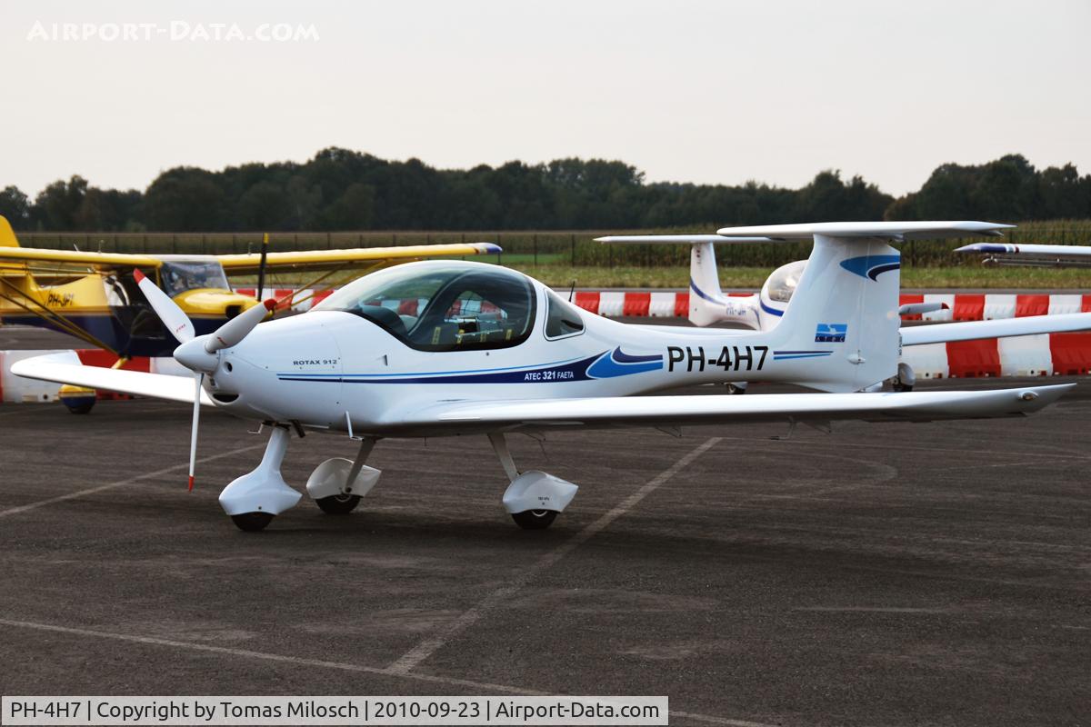 PH-4H7, ATEC 321 Faeta C/N F 490709A, TrafficPort Venlo is an industrial complex and small airport just west of Venlo, Netherlands. The airport was opened in October 2009 and is currently only available for microlight aircraft. Neither IATA nor ICAO code.