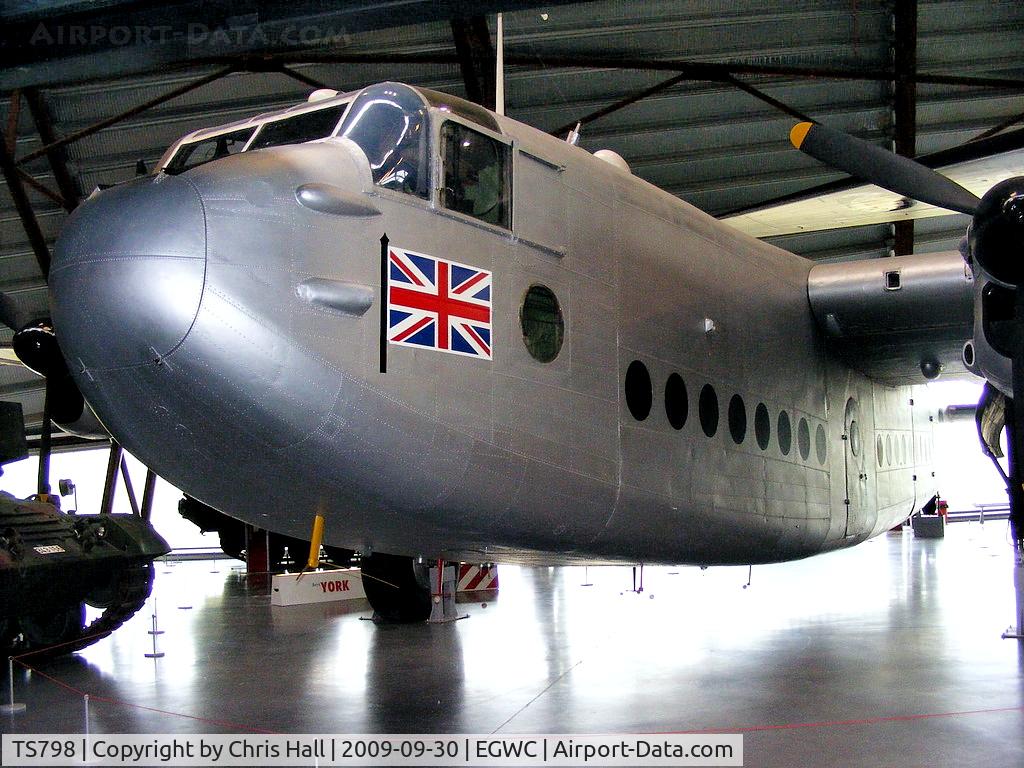 TS798, Avro 685 York C.1 C/N 1223, Manufactured by Avro and incorporating the wings, tail, undercarriage and engines of the Lancaster bomber, the York was to prove a useful military and civilian transport aircraft in war and peace.