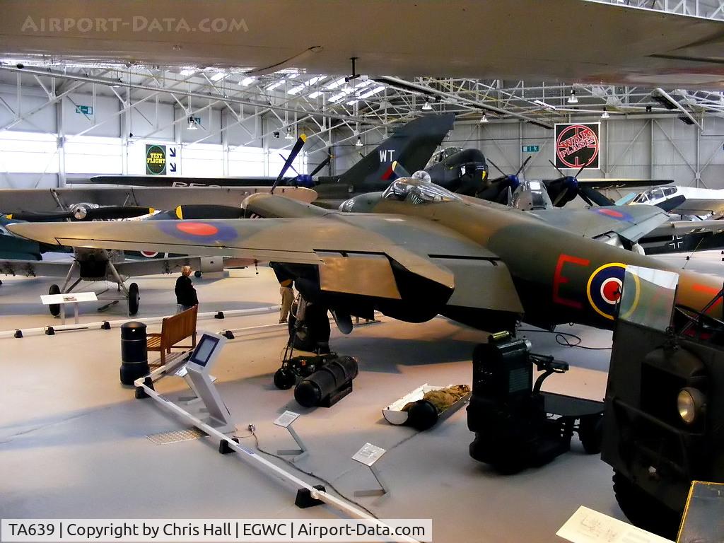 TA639, 1945 De Havilland DH-98 Mosquito TT.35 C/N Not found TA639, de Havilland Mosquito at the RAF Museum, Cosford