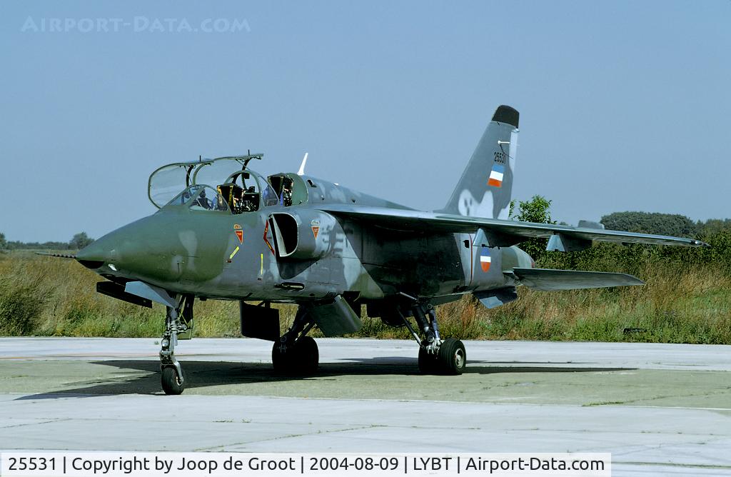 25531, Soko J-22 Orao C/N YU73, armed trainer version of a former Yugoslav Orao.