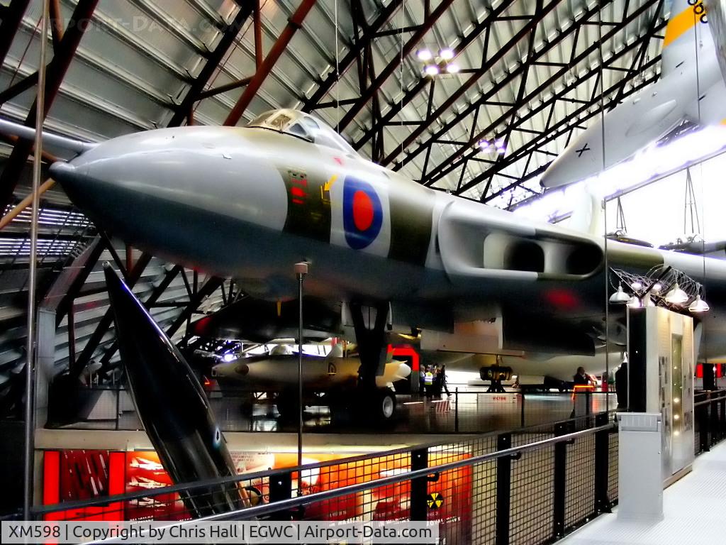 XM598, 1963 Avro Vulcan B.2 C/N Set 62, The Museum's aircraft XM598 was selected as reserve aircraft for the bombing raids on Port Stanley airfield during the Falklands campaign and on six occasions was airborne heading for the Falklands.