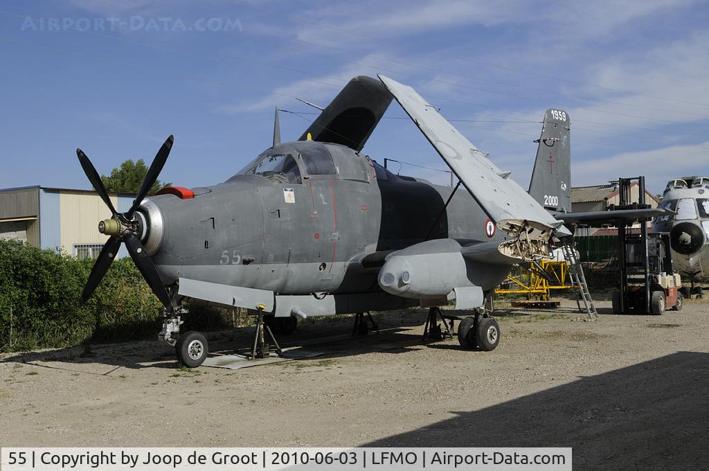 55, Breguet Br.1050 Alize C/N 55, In the town of Orange is a small museum which houses a great many air frames. This Alize is one of these.