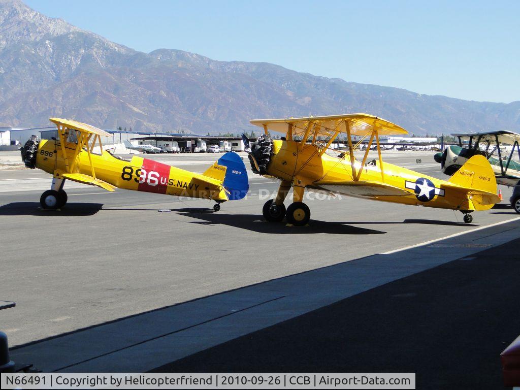 N66491, 1943 Boeing E75 C/N 75-8662, N66491, N68820, NC68800 parked for display