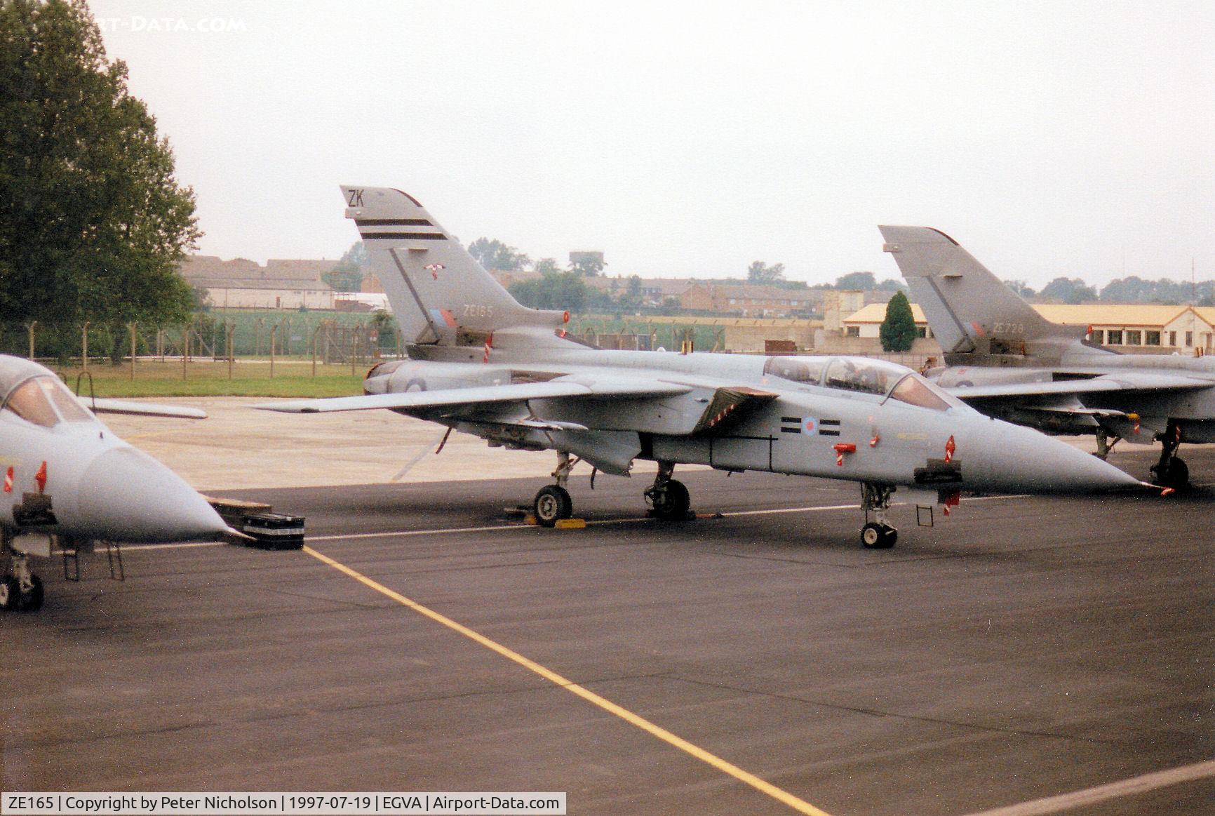 ZE165, 1986 Panavia Tornado F.3 C/N 538/AS018/2033, Tornado F.3 of 25 Squadron based at RAF Leeming on the flight-line at the 1997 Intnl Air Tattoo at RAF Fairford.